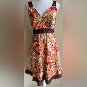 SPEECHLESS ZIP BACK FLORAL PRINT LINED DRESS SZ 11
